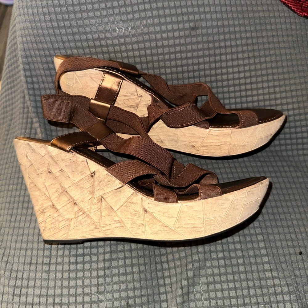 Brown Wedge Sandals